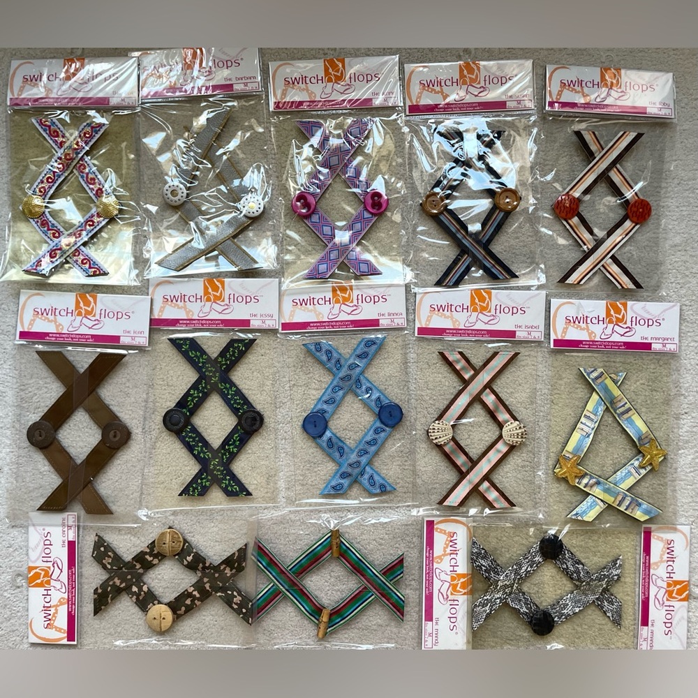 Lindsay Phillips Switch Flops 13 Piece Set Size Mediim NWT
